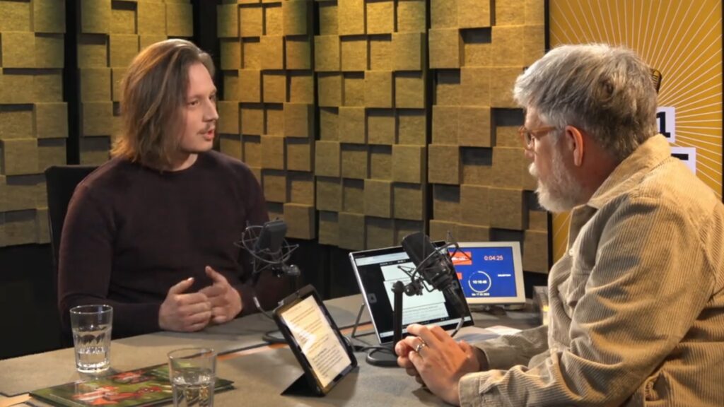 Pirmin Styrnol im Gespräch mit SWR1-Leute-Moderator Jens Wolters